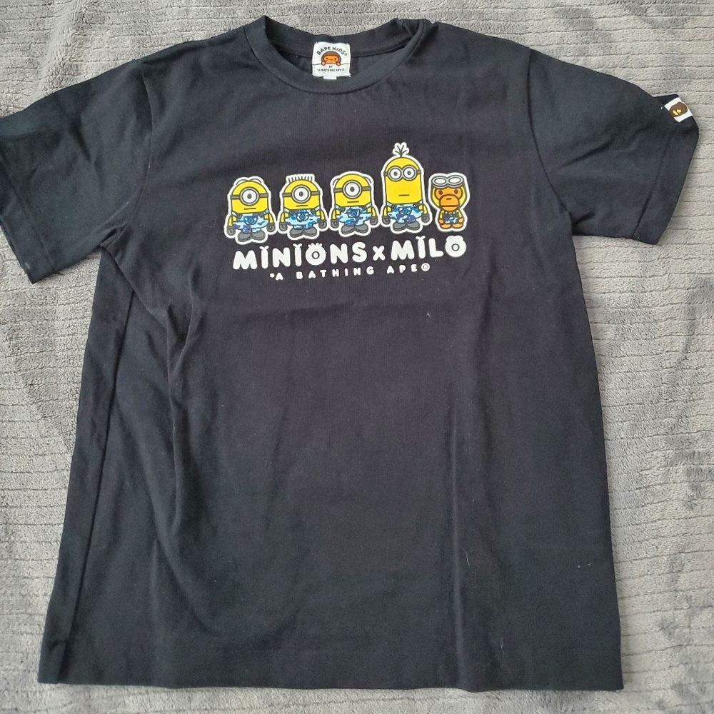 Authentic Bape Kids Tee (Minion collab) - sz 130